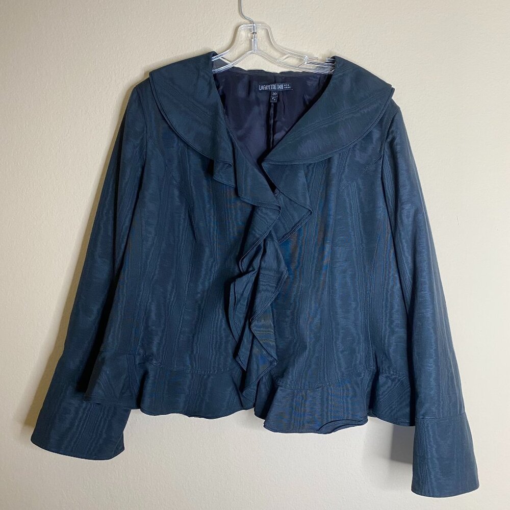NEW lafayette 148 ruffle blazer jacket